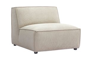 Module droit pour canapé en tissu chenille beige SPLIT