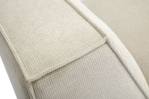 Module droit pour canapé en tissu chenille beige SPLIT