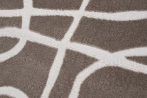Tappeto rettangolare taupe con motivi line art 160 x 230 cm APOLLINE