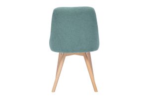 Chaises scandinaves en tissu chenille vert céladon et bois clair (lot de 2) HASTA