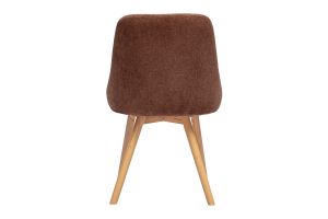 Chaises scandinaves en tissu chenille terre brûlée et bois clair (lot de 2) HASTA
