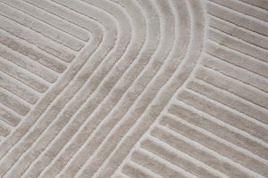 Tapis graphique rectangulaire beige 160 x 230 cm MAGNUS