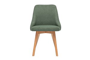 Chaises scandinaves en tissu chenille vert kaki et bois clair (lot de 2) HASTA