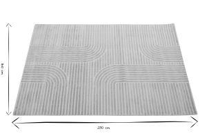 Tapis graphique rectangulaire beige 160 x 230 cm MAGNUS