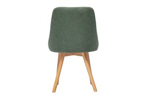 Chaises scandinaves en tissu chenille vert kaki et bois clair (lot de 2) HASTA