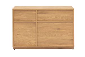 Buffet ouvert avec rangements finition bois clair chêne L96 cm SEVILLE