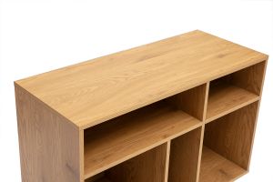 Buffet ouvert avec rangements finition bois clair chêne L96 cm SEVILLE