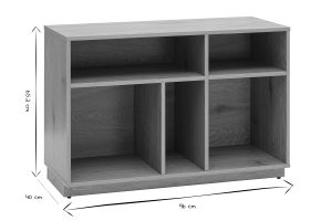 Buffet ouvert avec rangements finition bois clair chêne L96 cm SEVILLE