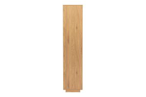 Bibliothèque étagère avec rangements finition bois clair chêne et cannage rotin L50 cm SEVILLE