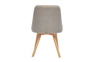 Chaises scandinaves en tissu chenille beige et bois clair (lot de 2) HASTA