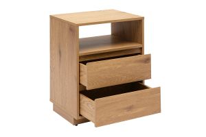 Meuble de rangement avec tiroirs finition bois clair chêne L50 cm SEVILLE