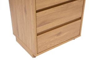 Bibliothèque étagère avec rangements finition bois clair chêne et cannage rotin L50 cm SEVILLE