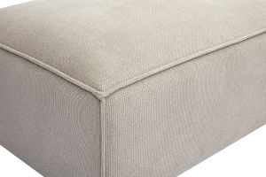 Pouf repose pieds en tissu chenille beige SPLIT