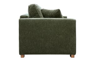 Canapé design 3 places en tissu effet velours vert kaki PEPPER