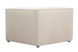 Module d'angle central pour canapé en tissu chenille beige SPLIT