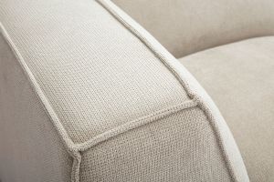 Module d'angle central pour canapé en tissu chenille beige SPLIT