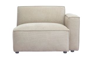 Module d'angle droit pour canapé en tissu chenille beige SPLIT