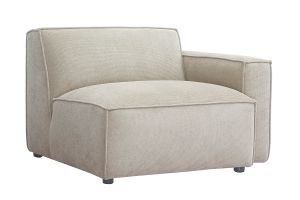 Module d'angle droit pour canapé en tissu chenille beige SPLIT