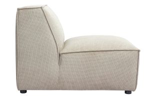 Module droit pour canapé en tissu chenille beige SPLIT
