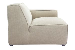 Module d'angle droit pour canapé en tissu chenille beige SPLIT