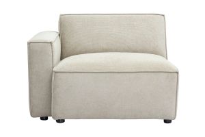 Module d'angle gauche pour canapé en tissu chenille beige SPLIT