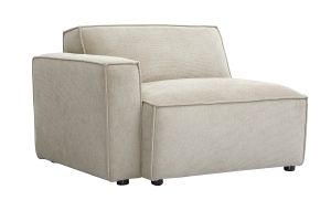 Module d'angle gauche pour canapé en tissu chenille beige SPLIT
