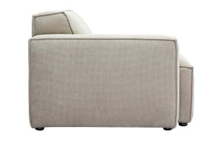 Module d'angle gauche pour canapé en tissu chenille beige SPLIT
