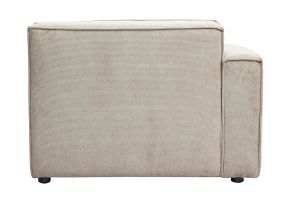 Module d'angle gauche pour canapé en tissu chenille beige SPLIT