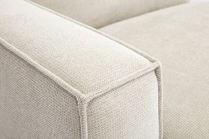 Module d'angle gauche pour canapé en tissu chenille beige SPLIT