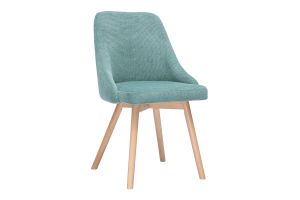 Chaises scandinaves en tissu chenille vert céladon et bois clair (lot de 2) HASTA
