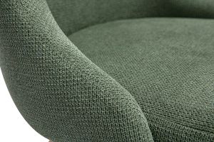 Chaises scandinaves en tissu chenille vert kaki et bois clair (lot de 2) HASTA