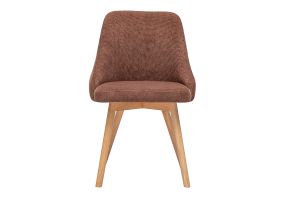 Chaises scandinaves en tissu chenille terre brûlée et bois clair (lot de 2) HASTA