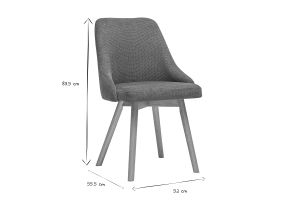 Chaises scandinaves en tissu chenille vert kaki et bois clair (lot de 2) HASTA