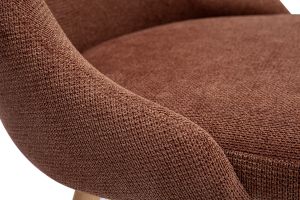 Chaises scandinaves en tissu chenille terre brûlée et bois clair (lot de 2) HASTA