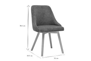 Chaises scandinaves en tissu chenille terre brûlée et bois clair (lot de 2) HASTA