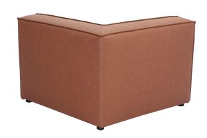 Module d'angle central pour canapé en cuir marron SPLIT