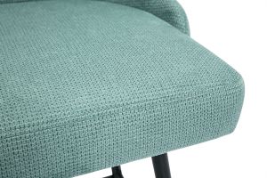 Tabourets de bar pivotants 360° en tissu chenille vert céladon et métal H66 cm (lot de 2) HASTA