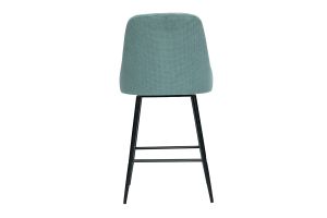 Tabourets de bar pivotants 360° en tissu chenille vert céladon et métal H66 cm (lot de 2) HASTA