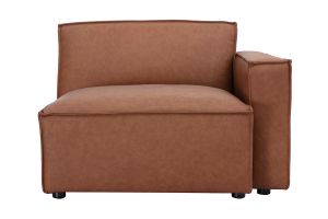 Module d'angle droit pour canapé en cuir marron SPLIT