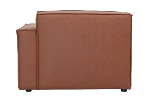 Module d'angle droit pour canapé en cuir marron SPLIT