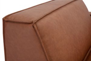 Module d'angle droit pour canapé en cuir marron SPLIT