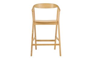 Tabourets de bar scandinaves en bois clair H66.5 cm (lot de 2) BAHIA
