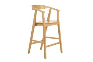 Tabourets de bar scandinaves en bois clair H66.5 cm (lot de 2) BAHIA