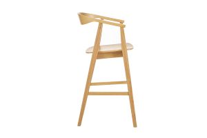 Tabourets de bar scandinaves en bois clair H66.5 cm (lot de 2) BAHIA