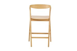 Tabourets de bar scandinaves en bois clair H66.5 cm (lot de 2) BAHIA