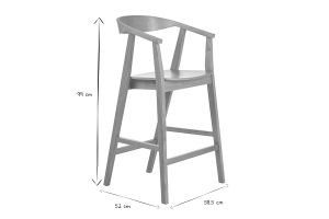 Tabourets de bar scandinaves en bois clair H66.5 cm (lot de 2) BAHIA