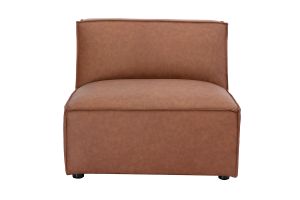 Module droit pour canapé en cuir marron SPLIT