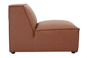 Module droit pour canapé en cuir marron SPLIT