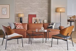 Module droit pour canapé en cuir marron SPLIT