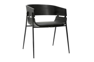 Chaises design noires (lot de 2) WESS